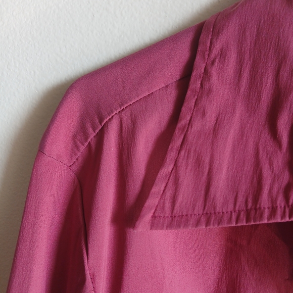 Millenium Women's Size 20 Button Up Pink 3/4 Sleeves Top - Picture 7 of 10